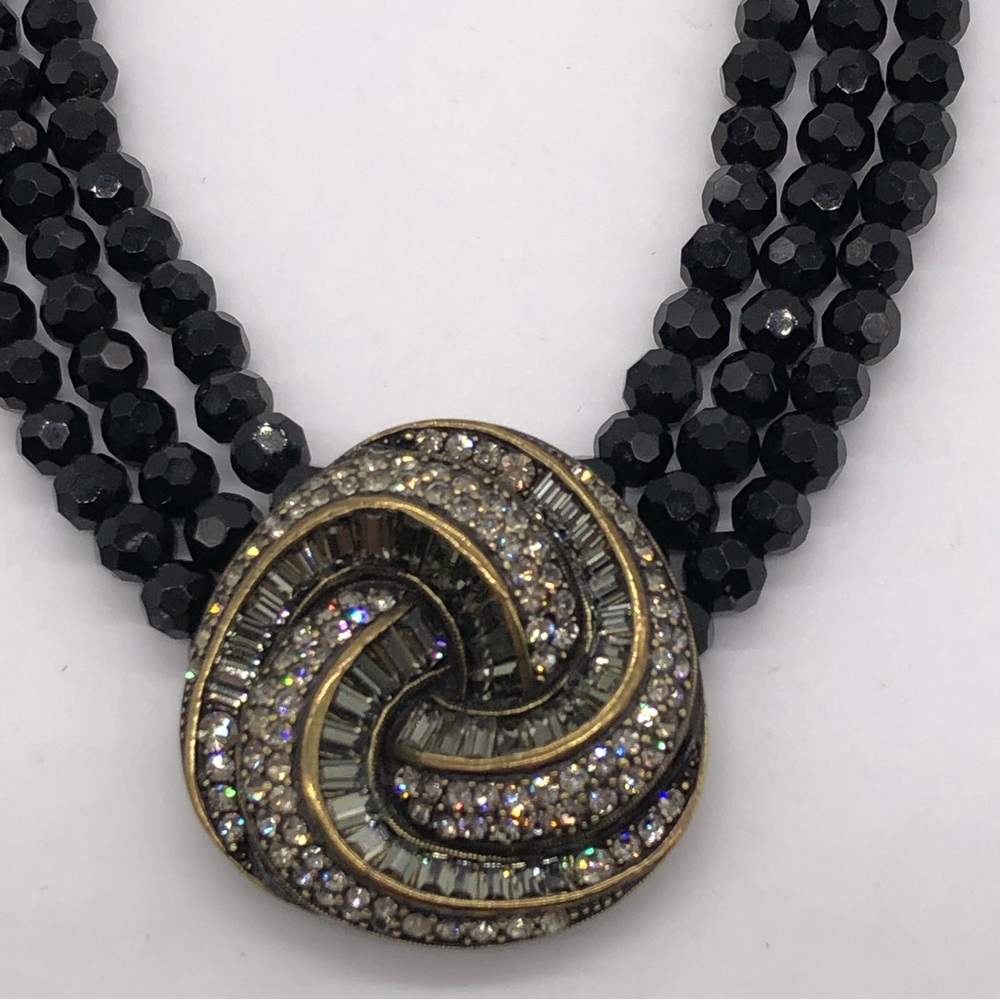 Heidi Daus Swarovski Crystal swirl Necklace